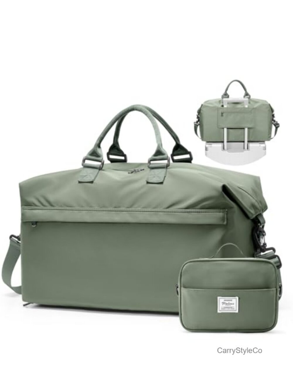 Weekender Duffel Bag Carry-On Personal Item with Shoe & Wet Pockets Purse
